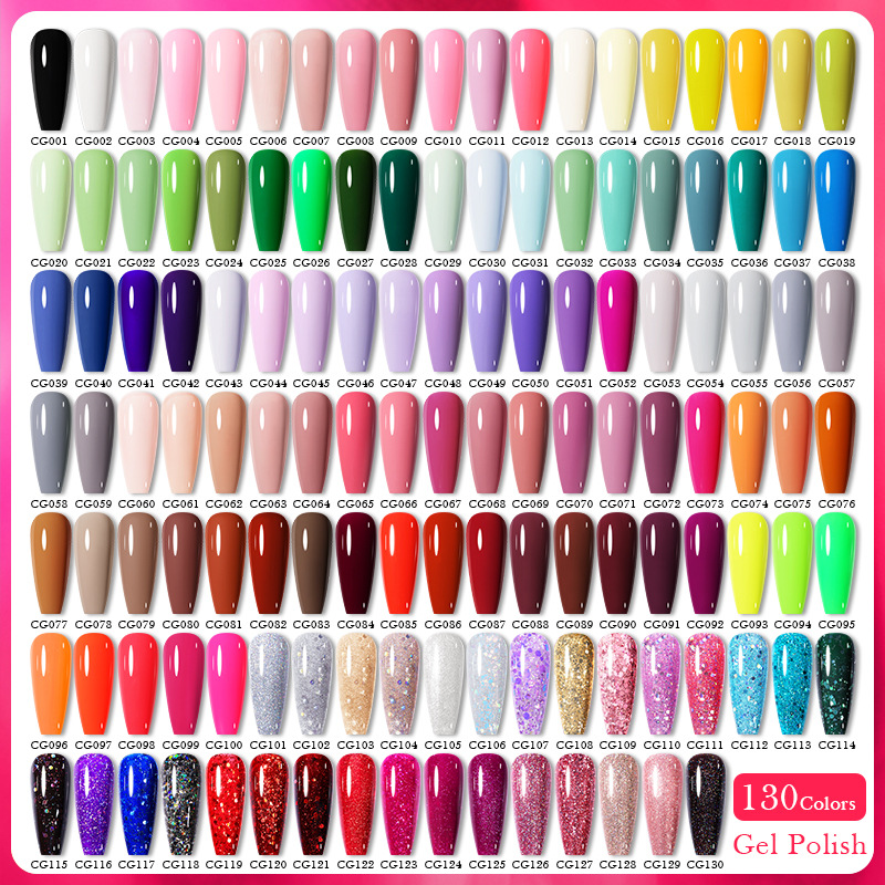 BORN PRETTY full set of manicure nail polish glue phototherapy glue 130 colors nail UV glue gel