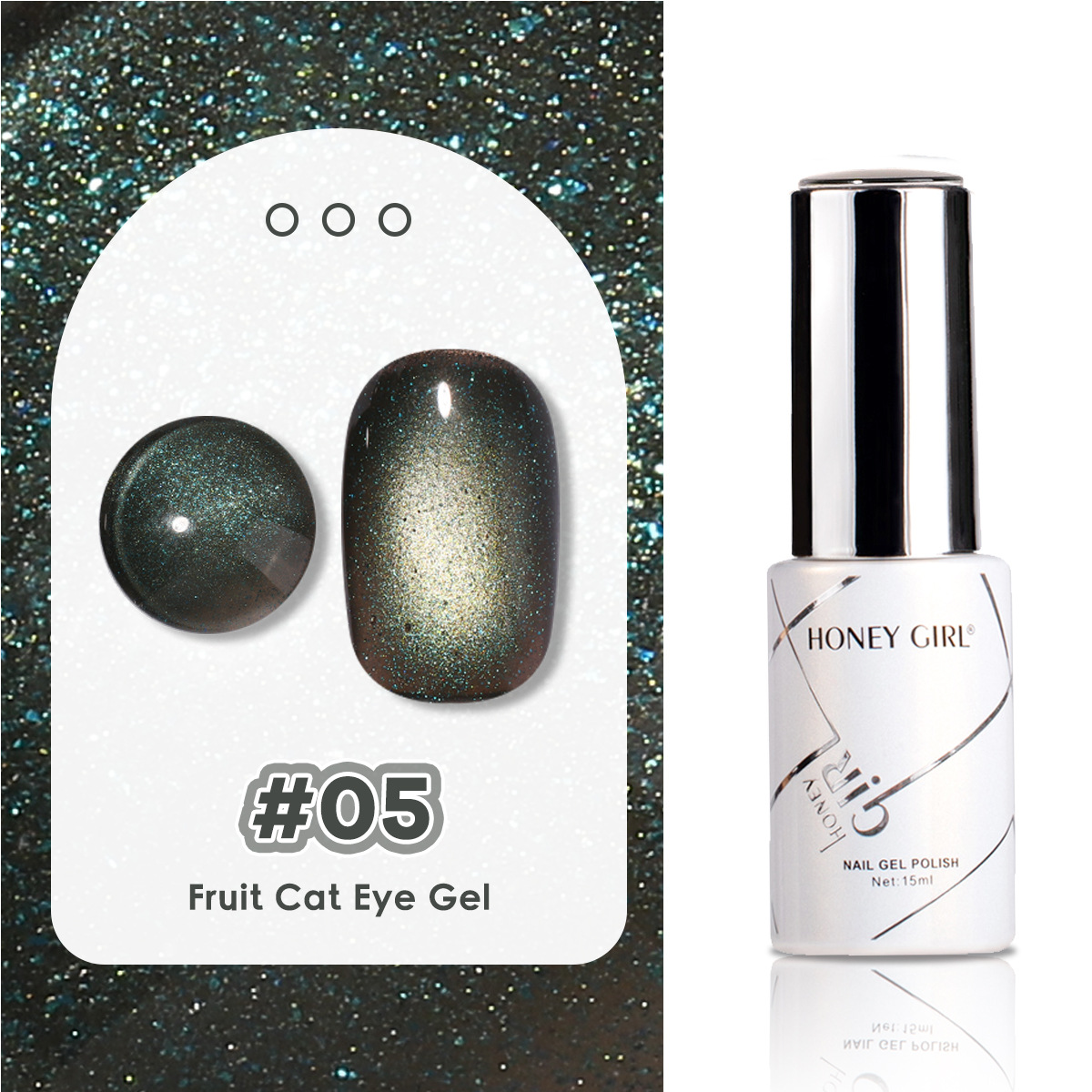 Hot-selling 10-color Ice-Permeable Cat Eye Gel Aurora Starry Sky Glass Beads Versatile Whitening Nail Polish Gel Set