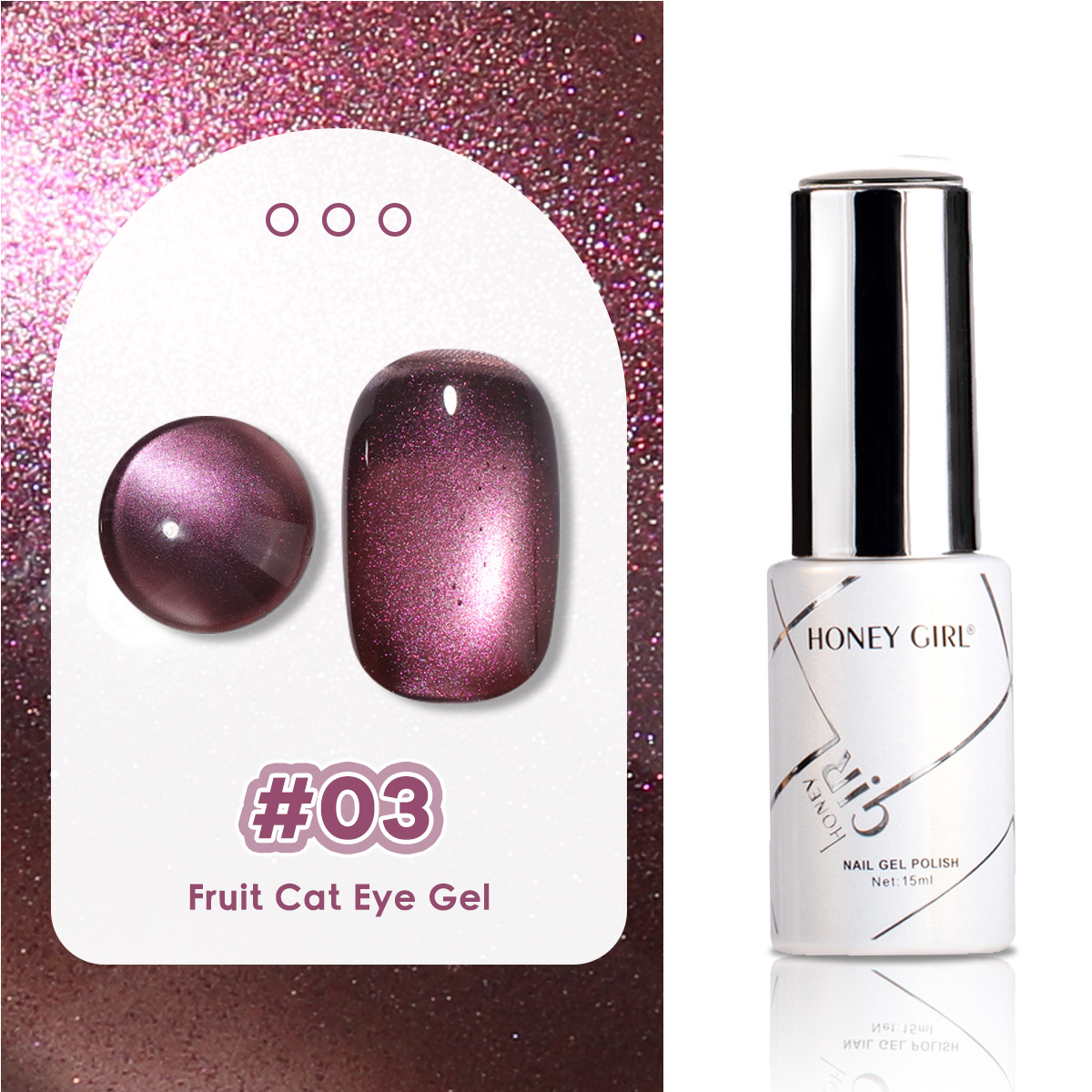 Hot-selling 10-color Ice-Permeable Cat Eye Gel Aurora Starry Sky Glass Beads Versatile Whitening Nail Polish Gel Set