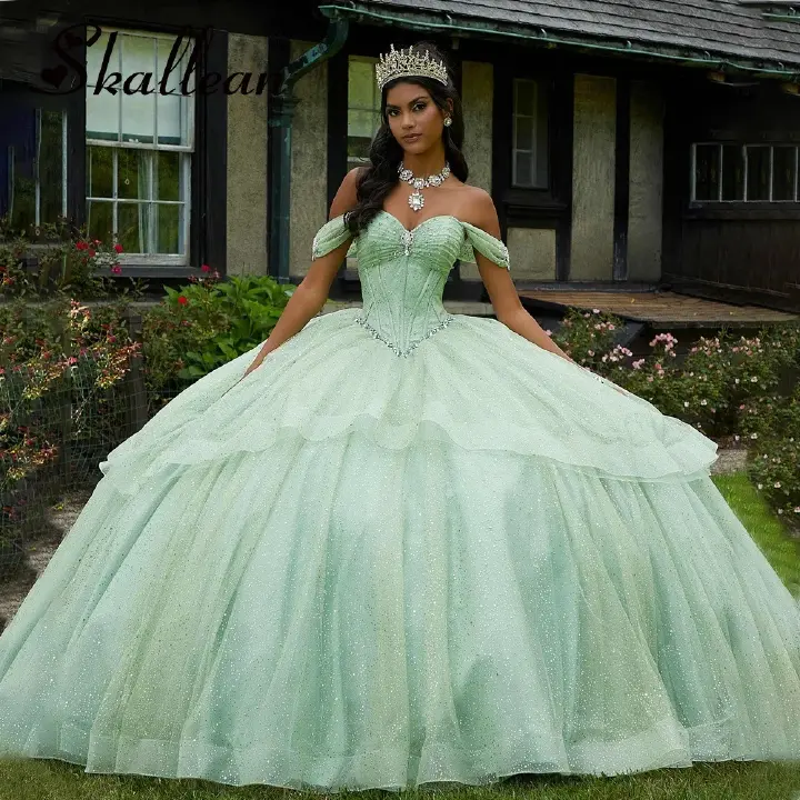 European and American tube top evening dress toast dress bride green flowers new style super fairy sweet adult ceremony