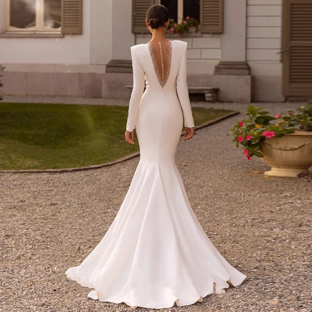 Wedding dress bride fashion host evening dress party dinner long dress tail dress