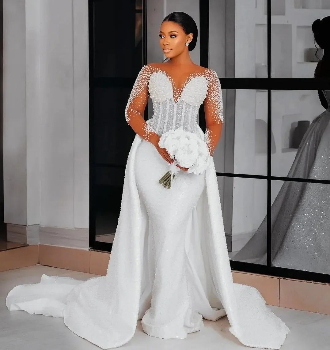 European and American wedding dress sexy suspender V-neck dress wedding dress evening dress