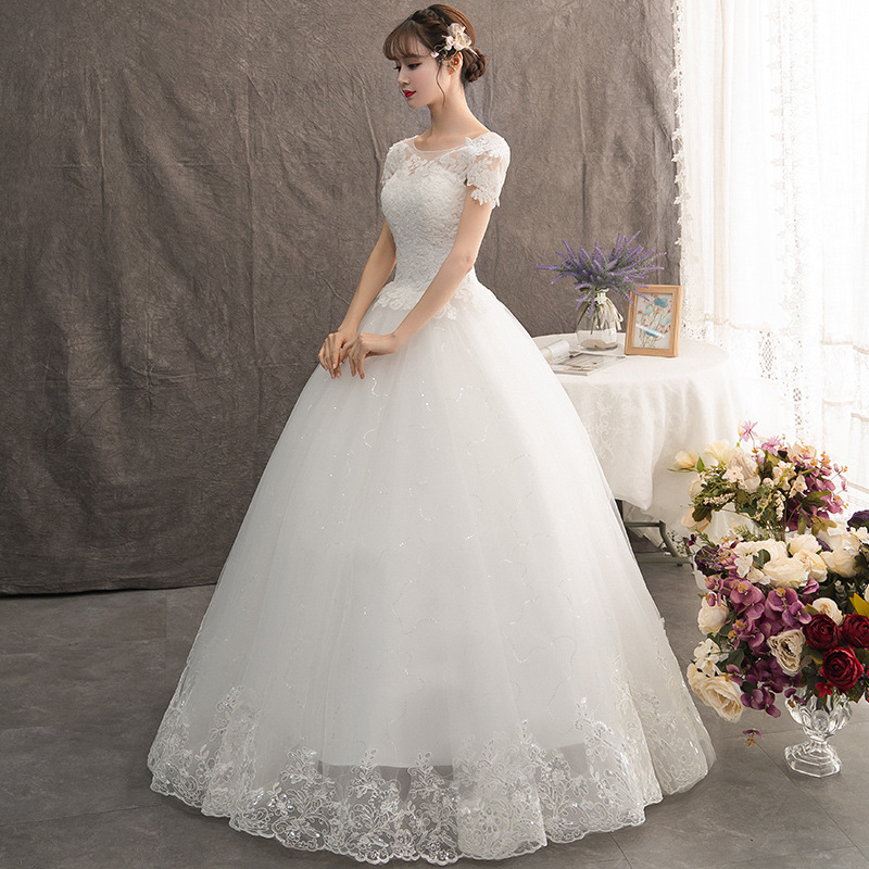 French light wedding dress, new style bride, one shoulder, simple Qidi forest style, super fairy temperament, small girl