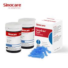 Sinocare Sinodraw Soft Disposable Blood Lancets – 28G Sterile Safety Lancets for Glucometer Testing, 50 Pieces per Box for Diabetes Blood Sugar Monitoring