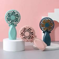 Handheld Fan Portable Mini USB Rechargeable Small Makeup Eyelash Fan – 3-Speed Personal Air Cooler for Women Girls, Outdoor Office Travel Essentials