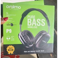 Oraimo BoomPop 2S OHP-610S Wireless Headphones – 60H Playtime, Pure Bass Sound, ENC Noise Cancelling & Bluetooth 5.3 for Clear Balanced Audio – Black
