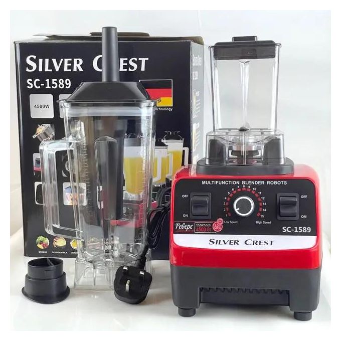 SILVERCREST GERMANY 2 in 1 Heavy Duty Commercial Blender – 4500W/5000W/8000W Professional Mixer with 2L/3L Capacity, Stainless Steel Blades & Dual Jars for Grinding & Juicing