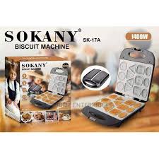🍪 SOKANY SK-17A 1400W Biscuit Machine – Multi-Shape Cookie Maker with Non-Stick Plates, Double-Sided Heating & Easy-Clean Design for Perfect Homemade Treats 🍪