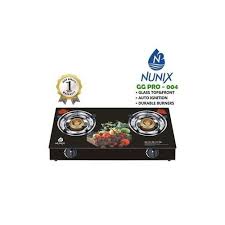 PRICE DROP! Nunix GC-004 Tempered Glass Top Cooker – 2-Burner Table Top Gas Stove with Auto Ignition, Whirlwind Technology & FREE Gas Regulator – Efficient & Stylish