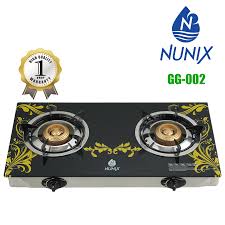 PRICE DROP! Nunix GC-004 Tempered Glass Top Cooker – 2-Burner Table Top Gas Stove with Auto Ignition, Whirlwind Technology & FREE Gas Regulator – Efficient & Stylish
