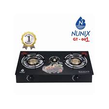PRICE DROP! Nunix GC-004 Tempered Glass Top Cooker – 2-Burner Table Top Gas Stove with Auto Ignition, Whirlwind Technology & FREE Gas Regulator – Efficient & Stylish