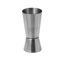 Metallic Double Sided Tot Glass – Stainless Steel 15ml & 30ml Dual-Sided Measuring Cup / Jigger for Precise Liquid Measurement – Durable & Rustproof