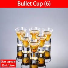 6 Pcs Tot Glass Set – 15ml Clear Glass Shot Cups for Spirits, Liqueurs & Tasting – Ideal for Home Bars, Parties & Sampling
