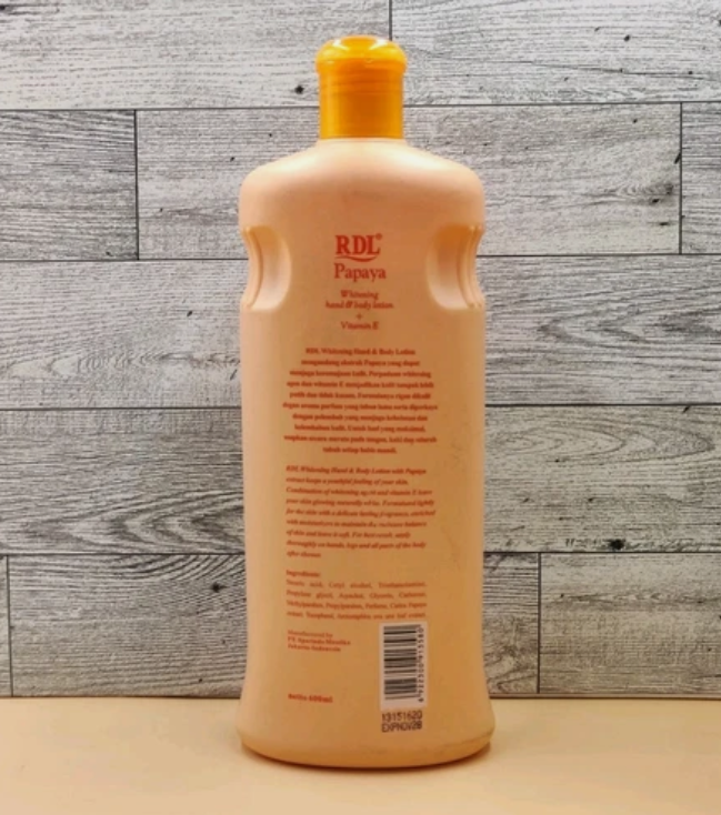 RDL Papaya Extract Whitening Hand & Body Lotion + Vitamin E 600ml