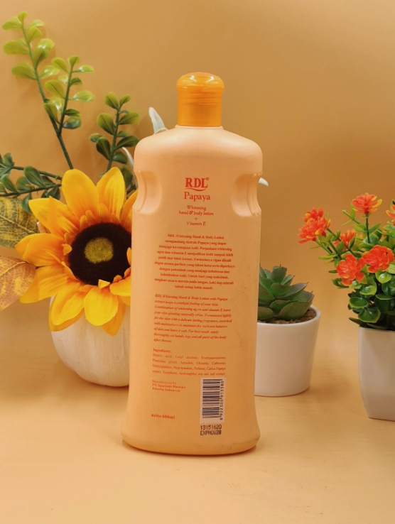 RDL Papaya Extract Whitening Hand & Body Lotion + Vitamin E 600ml
