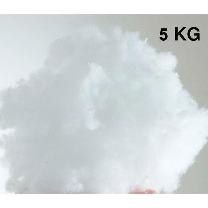 5 KG High Grade Hollow Fibre Stuffing/Filling/Fill Toys, Pillows, Cushion Covers, Craft, Bean Bags, Pet Beds Filling Washable White Hollowfibre 100% Polyester