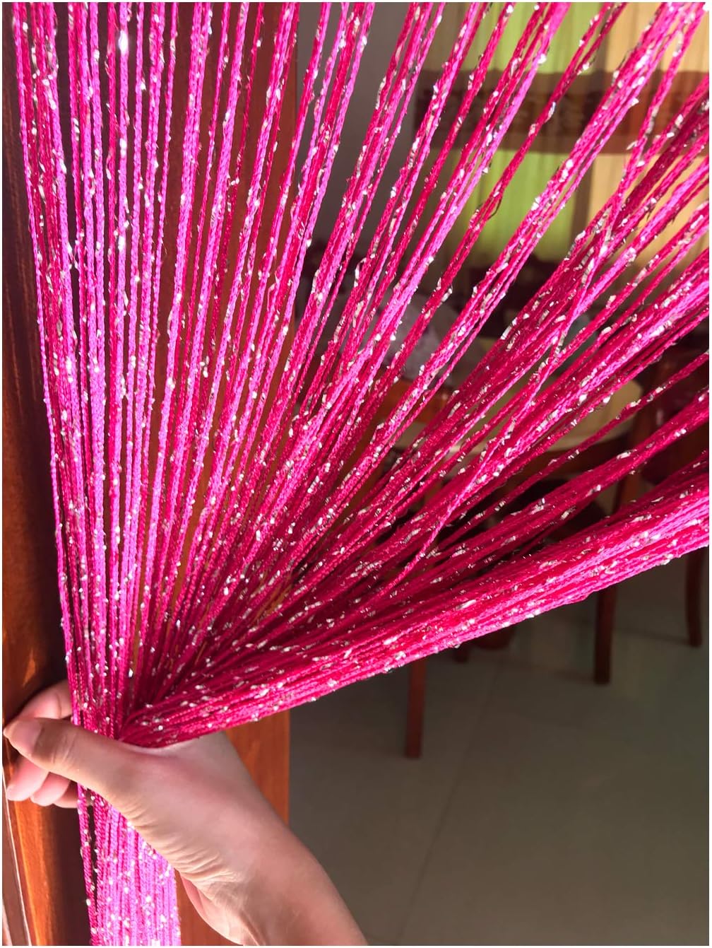 Decorative Door String Curtains Wall Panel Tassels Blinds Room Divider for Wedding Party Restaurant Home Salon,Kinyozi,Open Doors