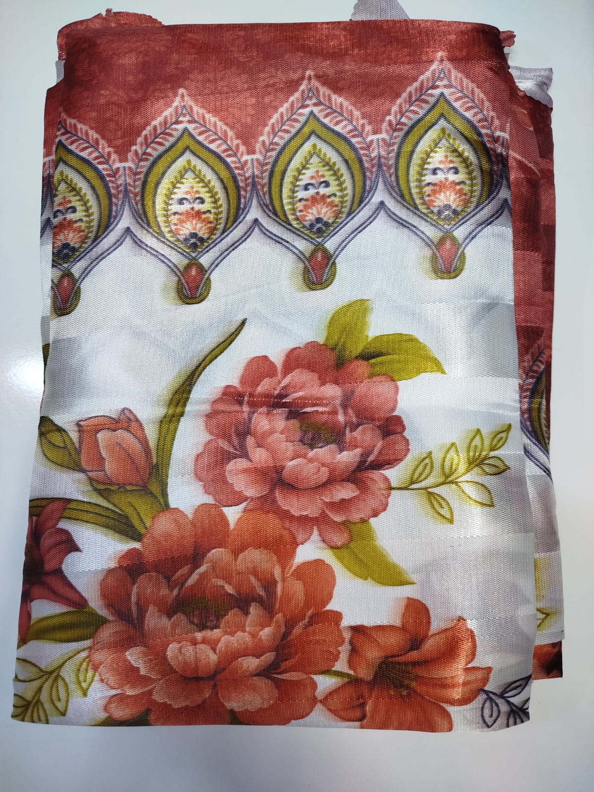 3M Set (1.5m + 1.5m ) Elegant Floral Window/ Door  Curtains – Luxury Living Room & Bedroom Drapes