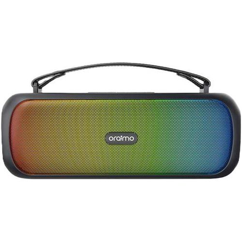 Oraimo Portable Wireless Boom Speaker – Powerful Sound & Massive Bass | Bluetooth Portable Speaker with Long Battery Life, Deep Bass, Stereo Sound, Outdoor Party Speaker Black