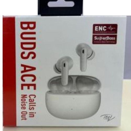 Itel Buds Ace ENC Super Bass Earbuds | True Wireless Bluetooth Earphones with Environmental Noise Cancellation, Deep Bass Sound, Long Battery Life & Touch Control for Android & iPhone
