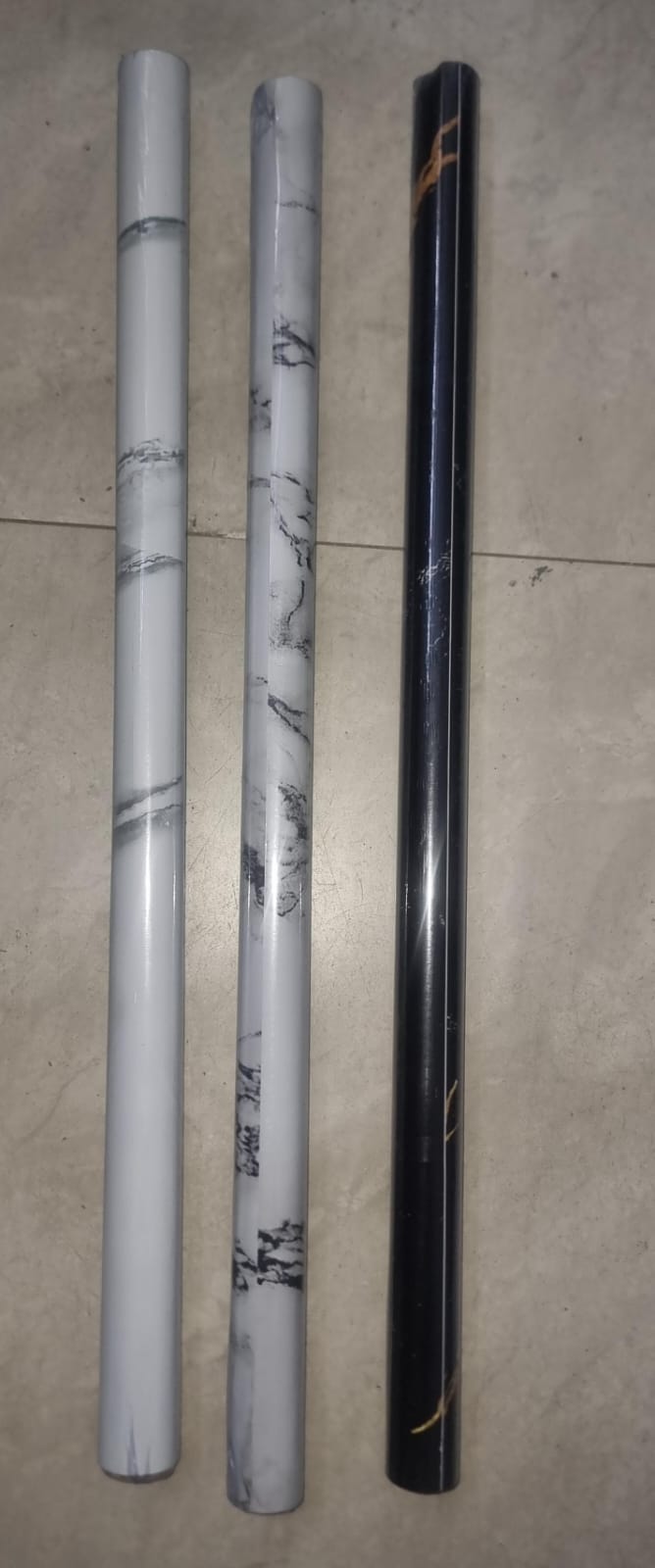 Marble Contact Paper Self-Adhesive Vinyl Roll 2m × 60cm – Waterproof Removable Wallpaper for Kitchen, Cabinets & Furniture (White Black / Black Gold Brown)