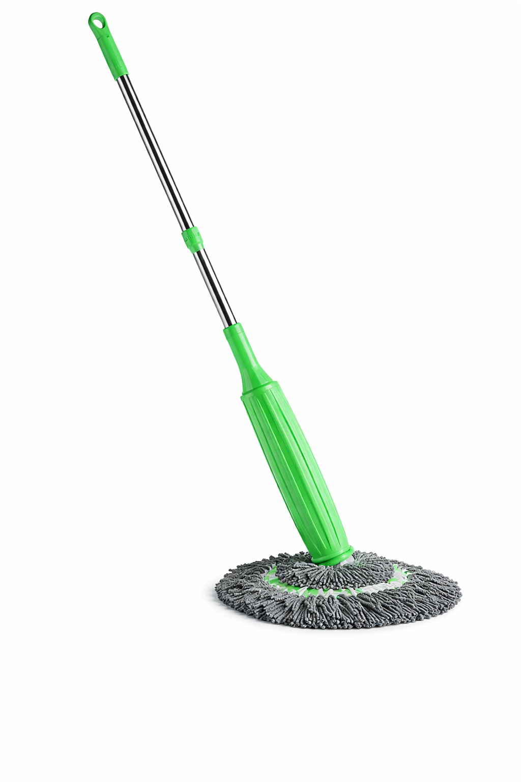 Self-Wringing Flat Squeeze Mop with Long Handle – 360° Rotating Microfiber Floor Cleaner (Green)