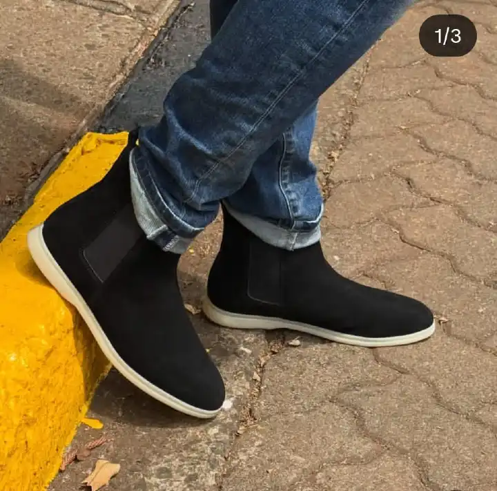 Men's Stylish Suede Chelsea Boots - Comfortable Casual Slip-on Ankle Boots - Black, Coffee & Tan