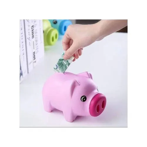 Cute Unbreakable Piggy Bank for Kids - Large Plastic Money Saving Box - Durable Coin & Note Bank for Boys & Girls