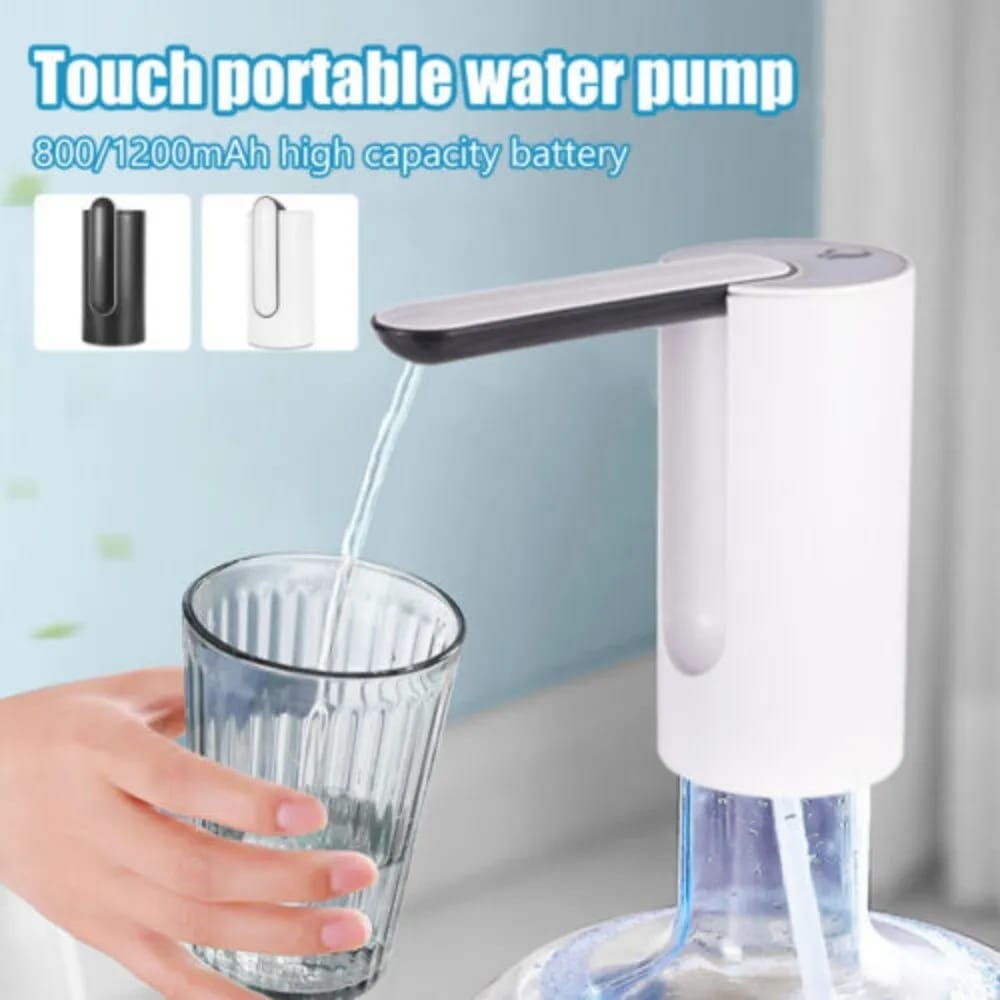 Smart Folding Automatic Water Dispenser - USB Rechargeable Electric Water Pump for 5 Gallon Bottles - Portable Touch Control Drinking Water Pump