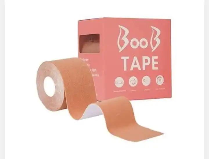 Professional Boob Tape - 5M Breast Lift Tape for All Cup Sizes - Waterproof & Sweatproof Skin-Friendly Adhesive