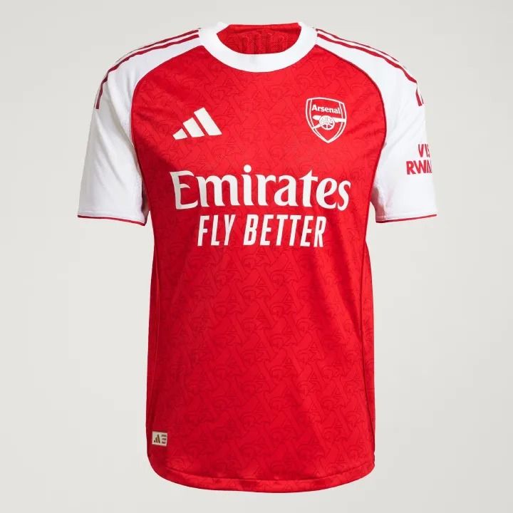 Arsenal 2025/2026 Home Football Jersey – Men’s Breathable Sports T-Shirt – Red & White Soccer Fan Shirt