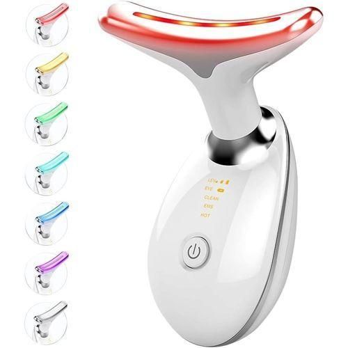 6-in-1 Electric Facial & Neck Massager – EMS Skin Tightening, Anti-Wrinkle Lifting Device with Heat & Sonic Vibration