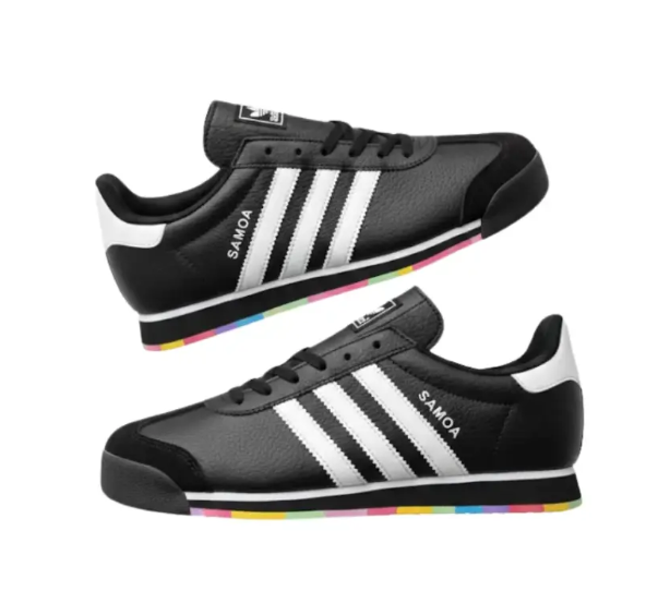Adidas Samoa trainers are made with a faux leather upper and fitted with a rubber sole for comfort and traction. These sneakers are elegant and will complete your outfit in style
