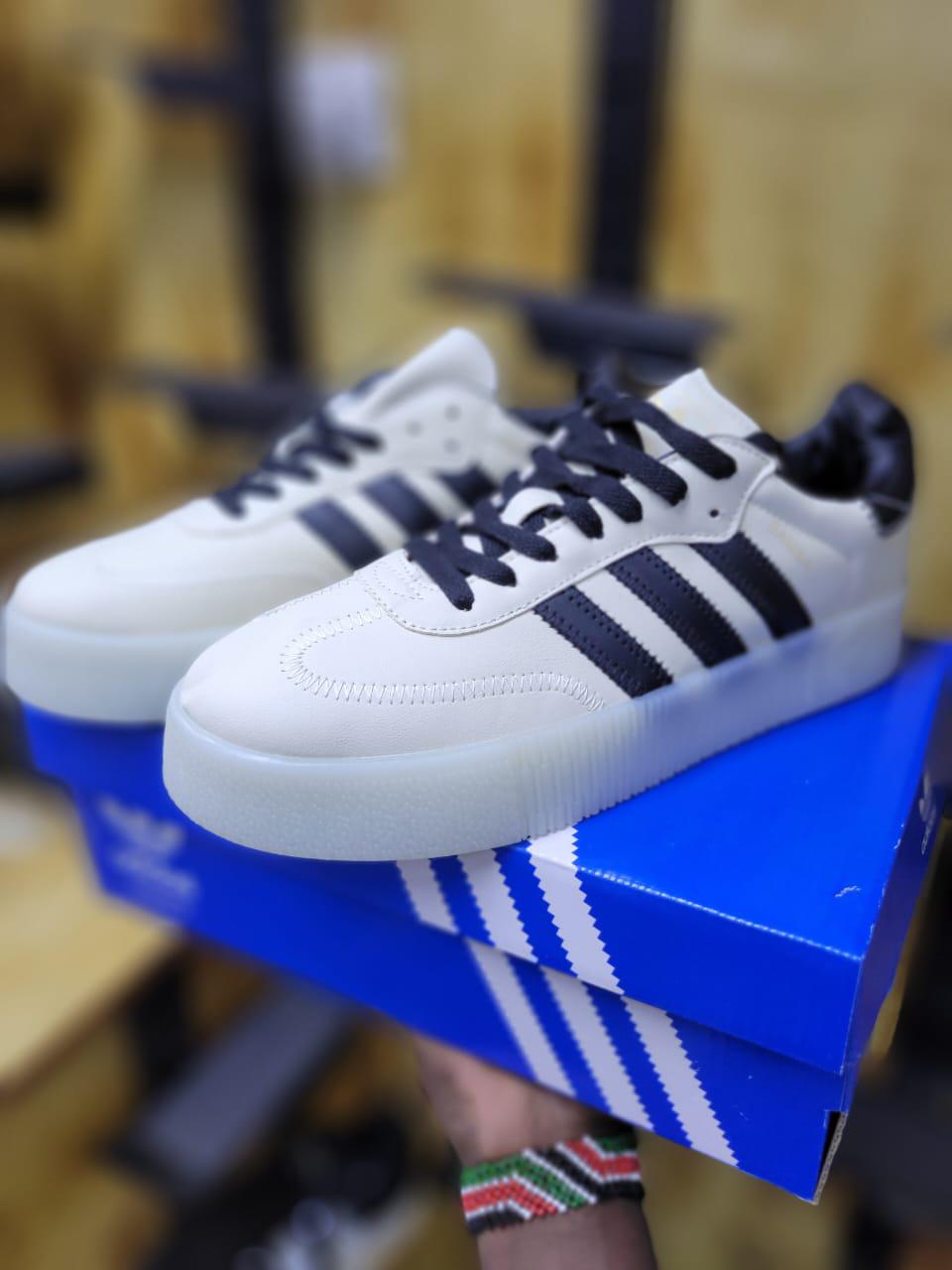 Customized Adidas Samba double sole sneakers feature a bold elevated outsole, classic suede details, and enhanced comfort, blending iconic style with a modern streetwear edge