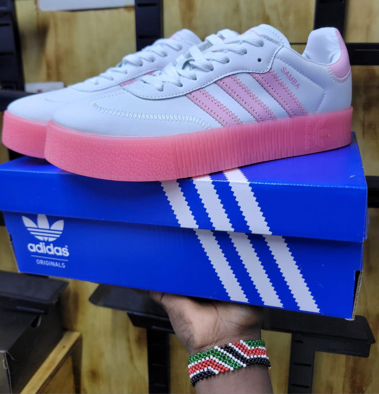 Customized Adidas Samba double sole sneakers feature a bold elevated outsole, classic suede details, and enhanced comfort, blending iconic style with a modern streetwear edge