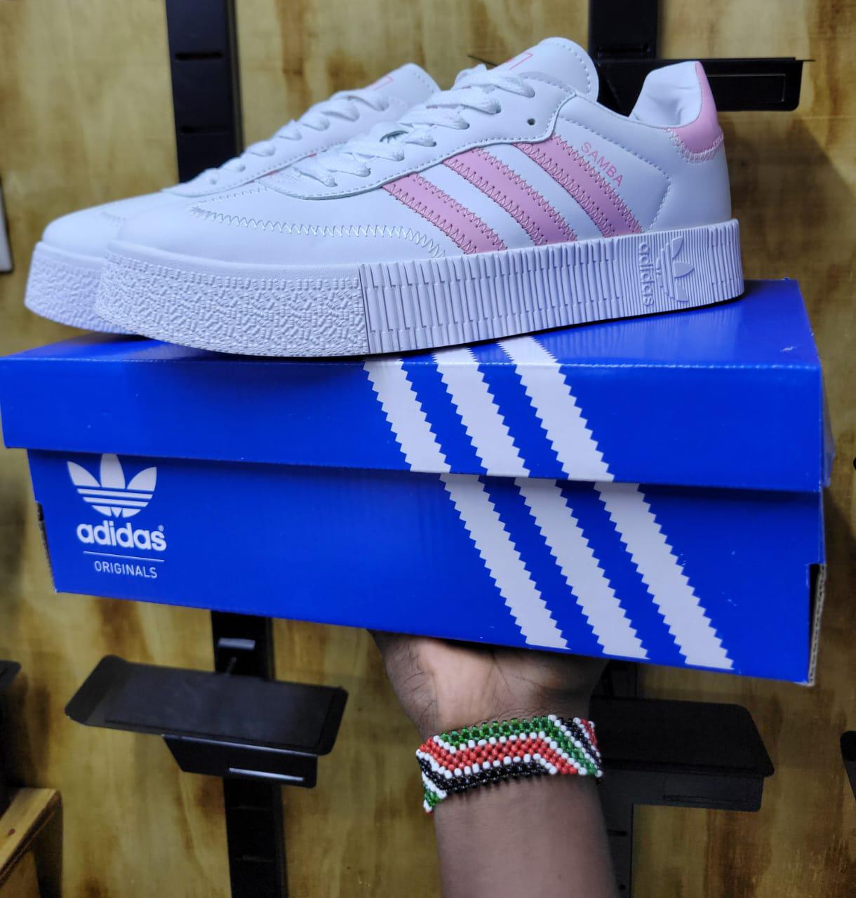 Customized Adidas Samba double sole sneakers feature a bold elevated outsole, classic suede details, and enhanced comfort, blending iconic style with a modern streetwear edge