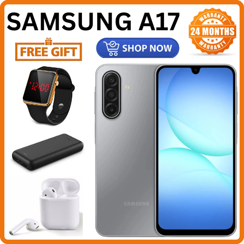BRAND NEW SAMSUNG GALAXY A17 SMARTPHONE 4G 6.7'' 128GB ROM + 6GB RAM 5000 mAh 50 MP+ 13 MP camera Android 15Fingerprint (side-mounted) smartphones