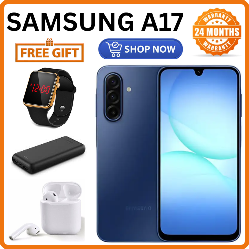 BRAND NEW SAMSUNG GALAXY A17 SMARTPHONE 4G 6.7'' 128GB ROM + 6GB RAM 5000 mAh 50 MP+ 13 MP camera Android 15Fingerprint (side-mounted) smartphones