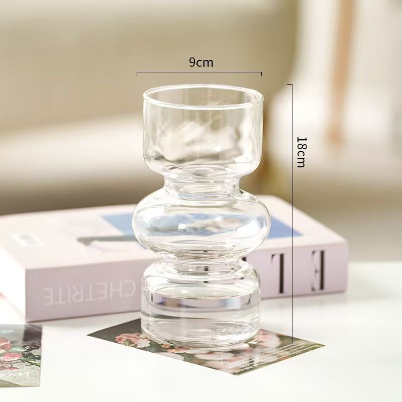 High Quality classic Glass Circular Decorative Flower Vase.  for Home or Office with an Elegant Design Perfect for Displaying Fresh or Artificial Flowers in Living Rooms, Dining Rooms & Entryways