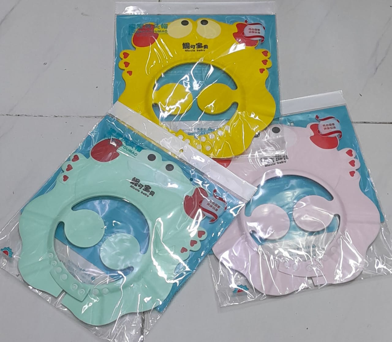 Kids Waterproof Shower Cap Baby Bath Hat with Ear & Eye Protection, Adjustable Soft Silicone Hair Washing Cap for Infants Toddlers Adjustable Baby Bath Cap Waterproof Kids Shower Hat