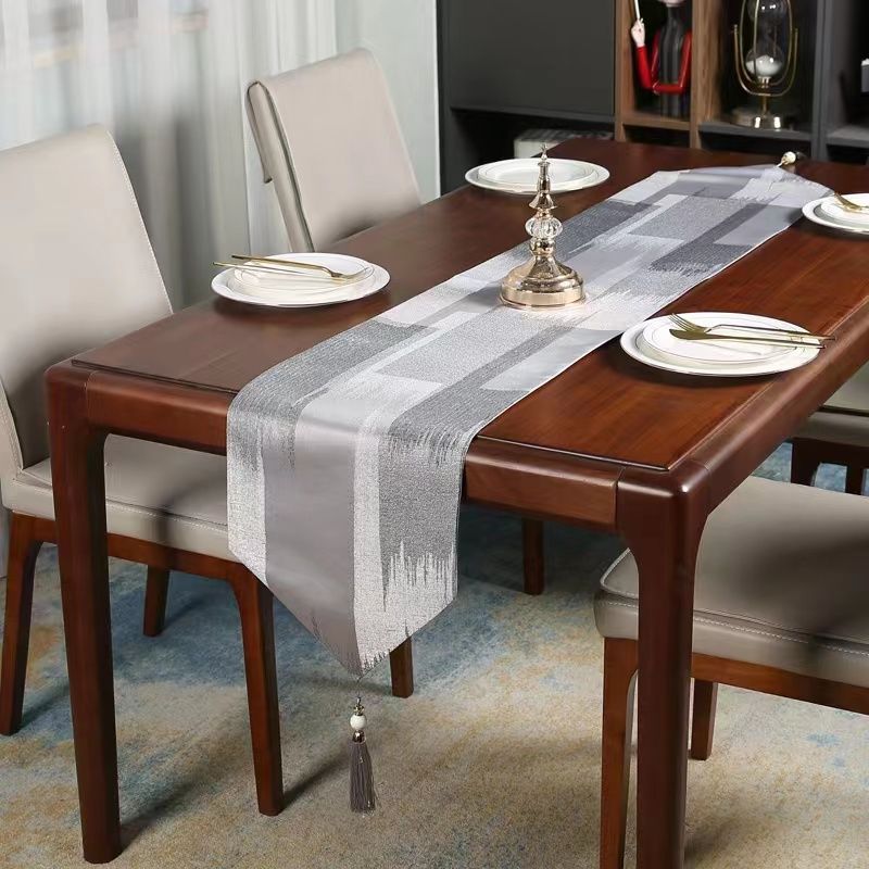 Table Runner Colour: Light Grey , kindly measure your table before purchase to avoid inconviniences, 35*210cm