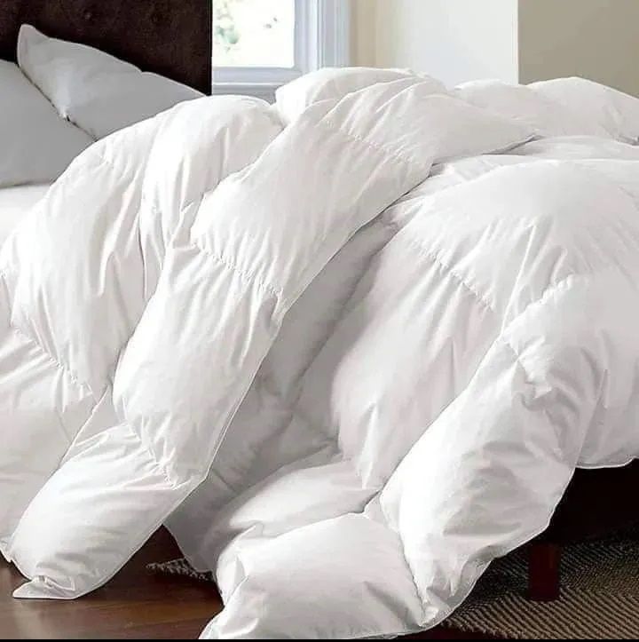 4Pcs Pure White Unbinded Duvet Comforter ( 1 duvet 1 bedsheet 2 pillowcases)