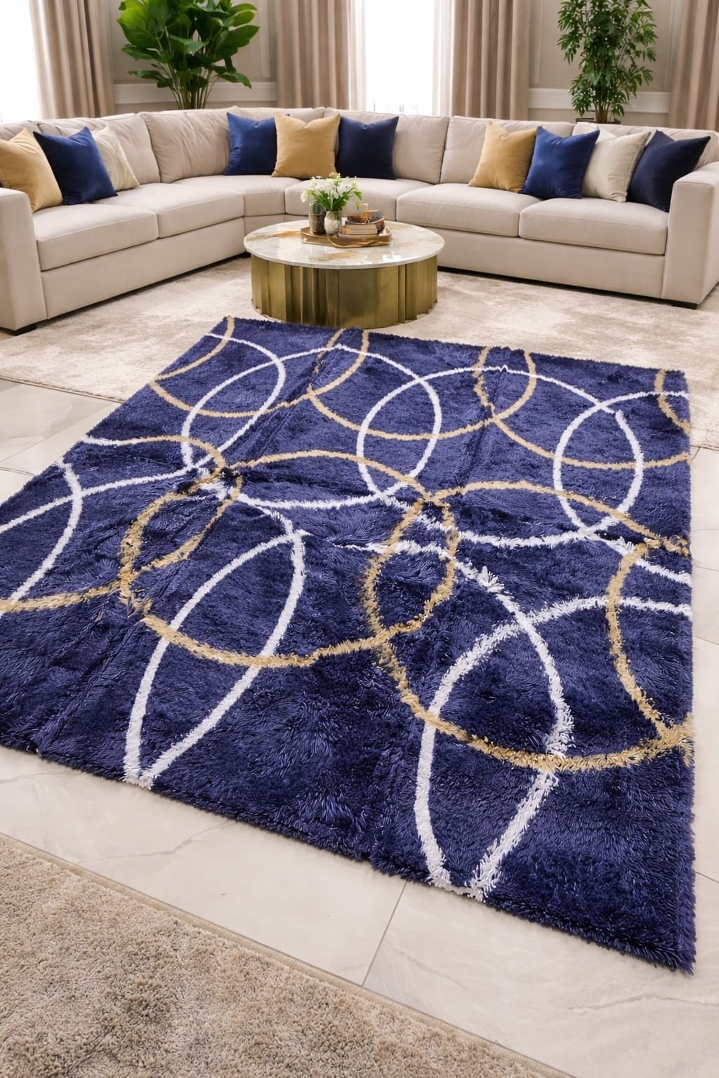 5 By 8 Soft Fluffy Carpets Non-slip Rugs Floor Mat