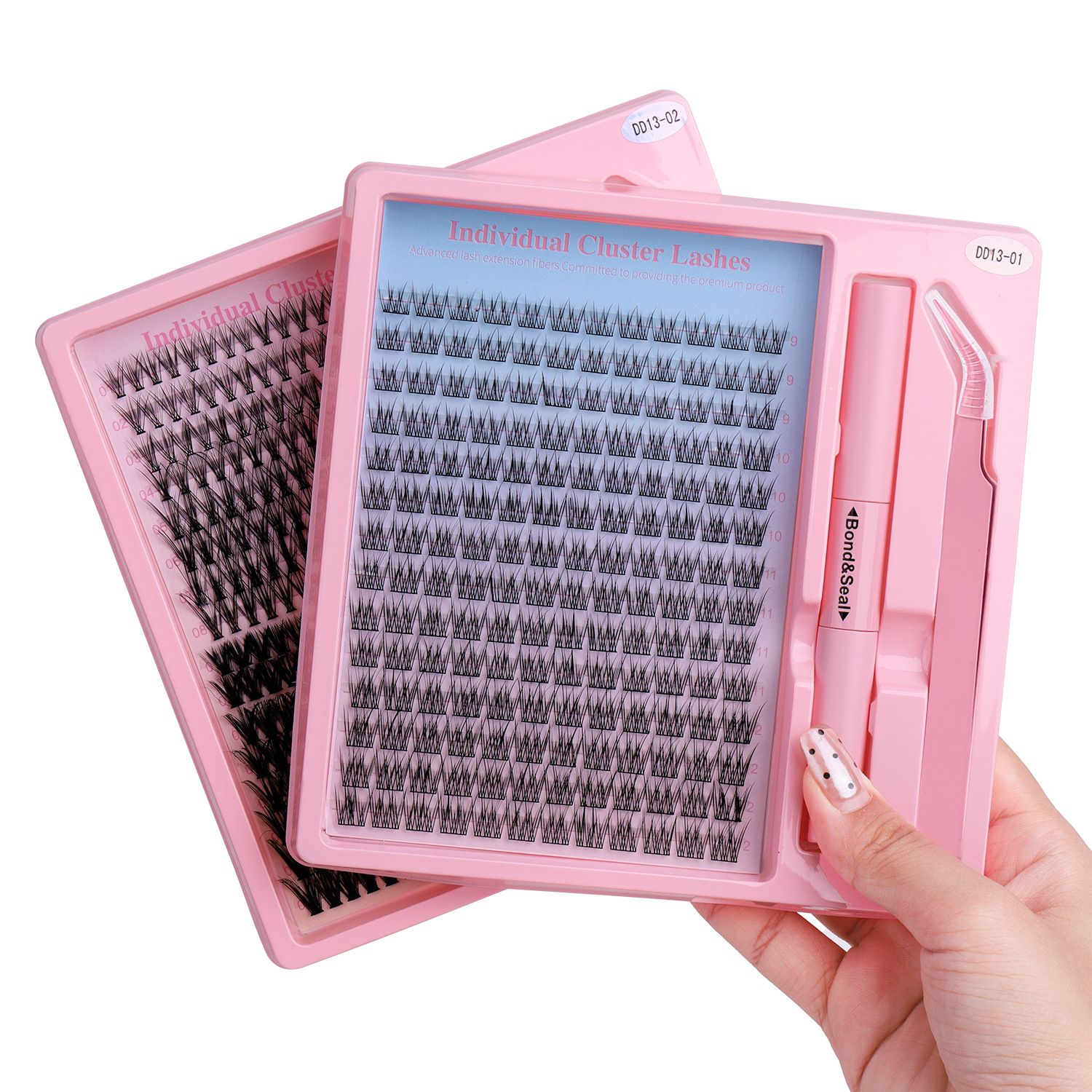 ✨ DIY Lash Extension Kit 💖 30D–60D Cluster Lashes Set | Natural Volume False Eyelashes 216 clusters-matrix series-mxf01-02 (50p+60p combination)