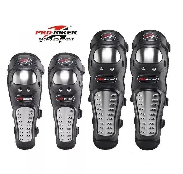 PRO BIKER Motorcycle Knee & Elbow Guards – Protective Riding Gear Set Impact Resistant Pads for Motorbike Riders Motocross Off-Road Safety Armor Adjustable Straps Comfortable Riding Protection