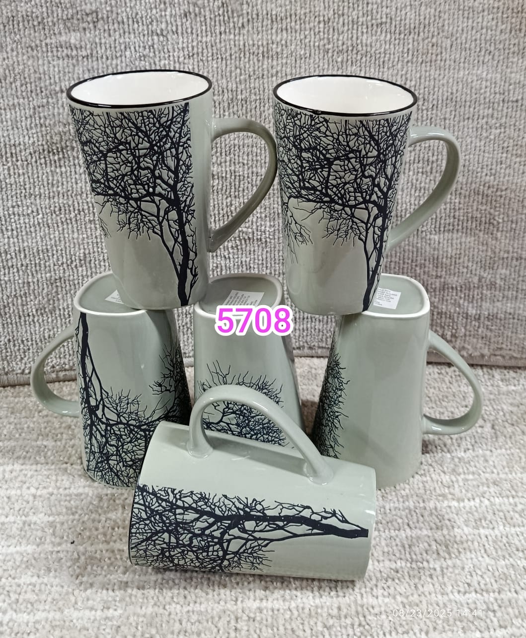 Classy And Elegant Set Of 6 Tree Mugs