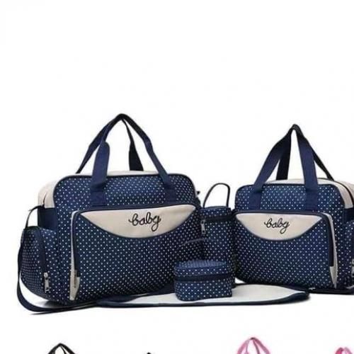 Elegant New Design 5 In 1 Baby Diaper BAGInterior loops hold bottles in place
Small tote works great for heading out on quick trips or with older toddlers
Removable bottle holder
Large tote diaper bag