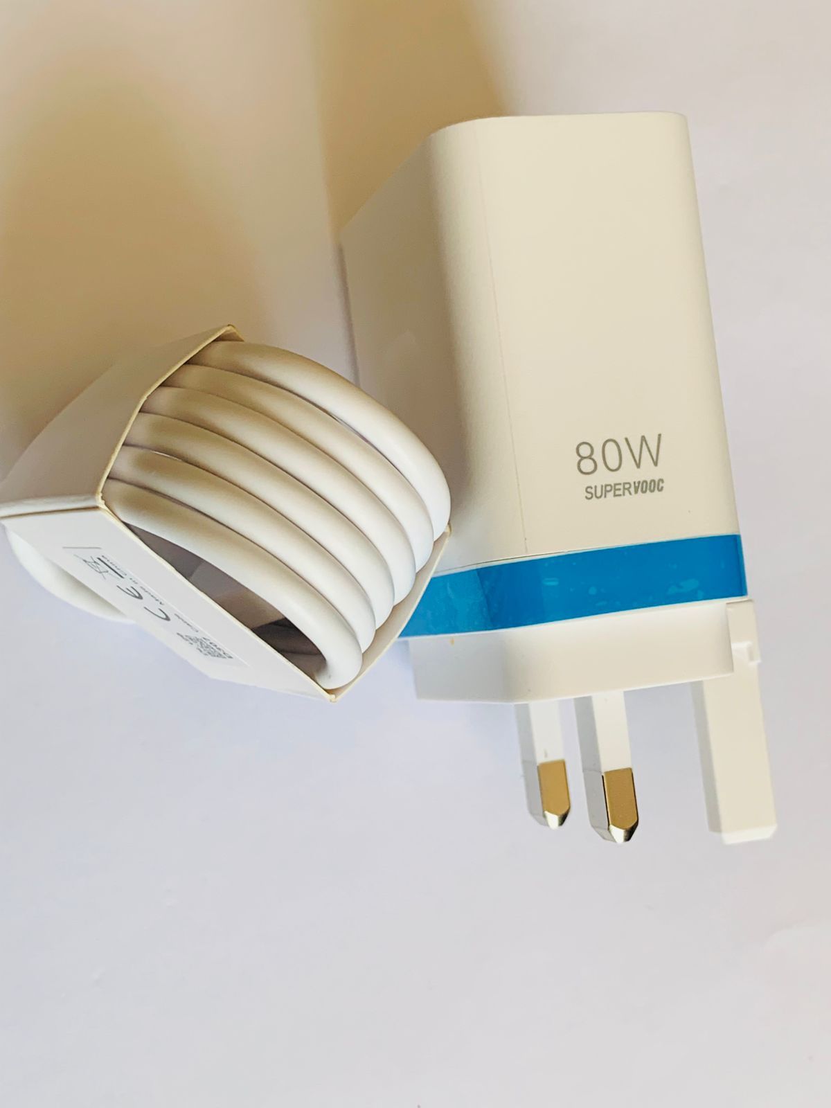 100% Original OPPO 80W SuperVOOC Fast Charging Set | Genuine VOOC 80W Wall Adapter + Type-C Cable | Ultra Fast Charger for OPPO Reno Series, Find X Series & A Series