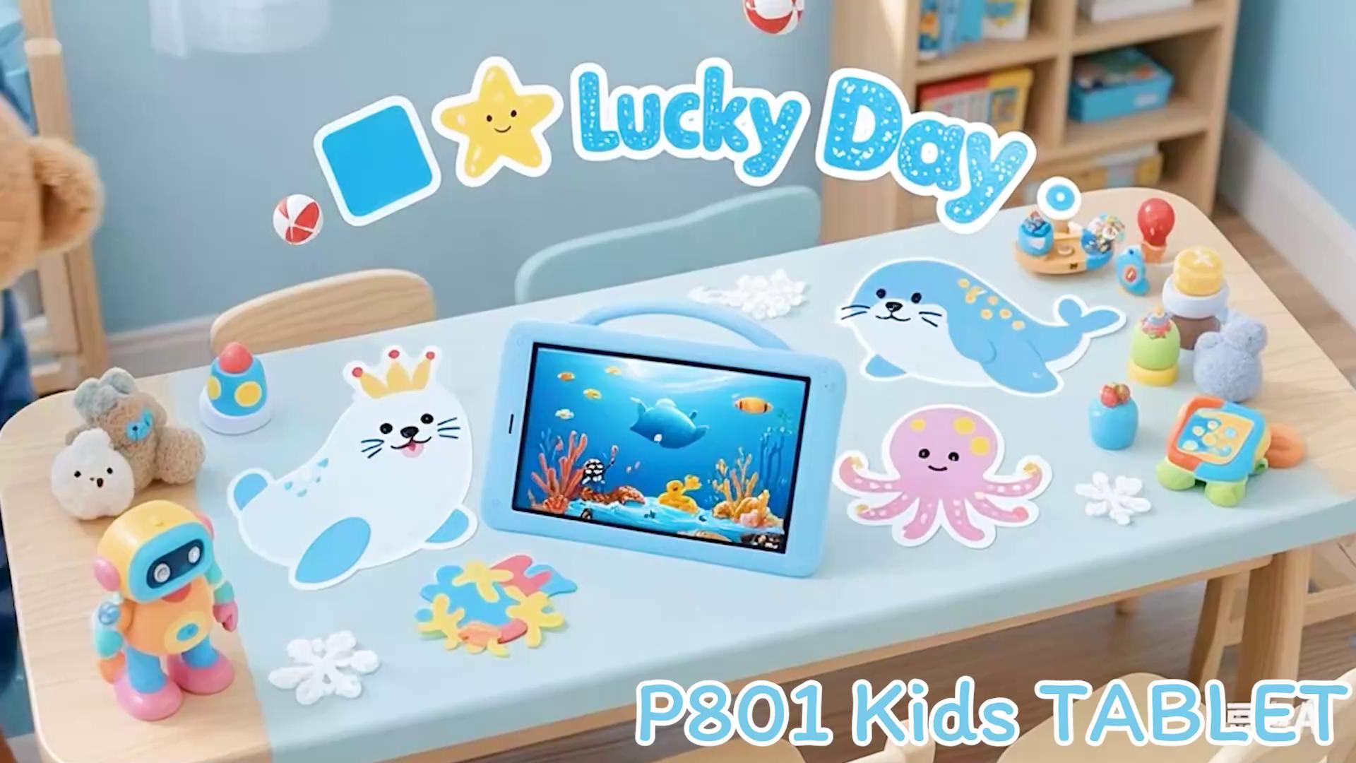 TELZEAL P801 Kids Tablet 8” Android | Online Study Learning Tablet, 5000mAh, Dual SIM, WiFi | Parental Control, Educational Games, Kids Tablet with 12 Months  Warranty