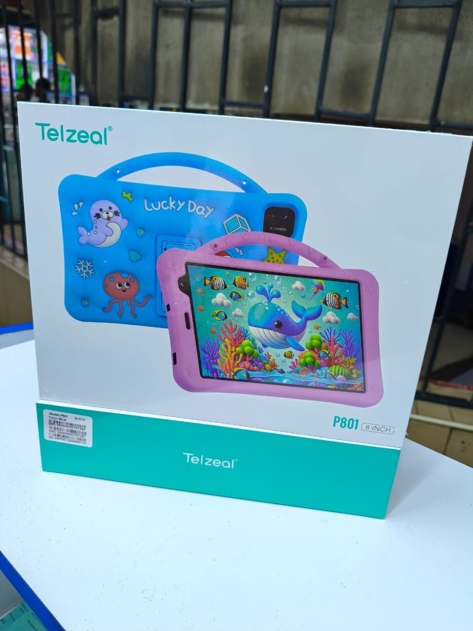 TELZEAL P801 Kids Tablet 8” Android | Online Study Learning Tablet, 5000mAh, Dual SIM, WiFi | Parental Control, Educational Games, Kids Tablet with 12 Months  Warranty